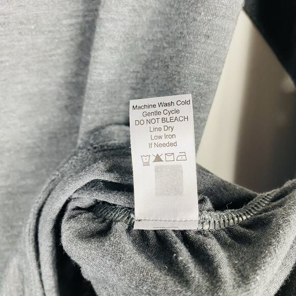 Coldwater Creek Size XL 16 Long Sleeve Side Ruched Turtleneck Top Gray - Picture 6 of 6